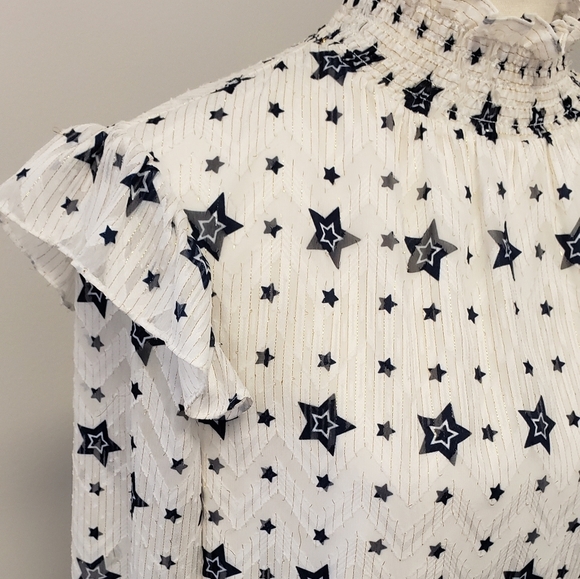 Ted Baker Star Ruffle High Neck Blouse NEW - Picture 4 of 7